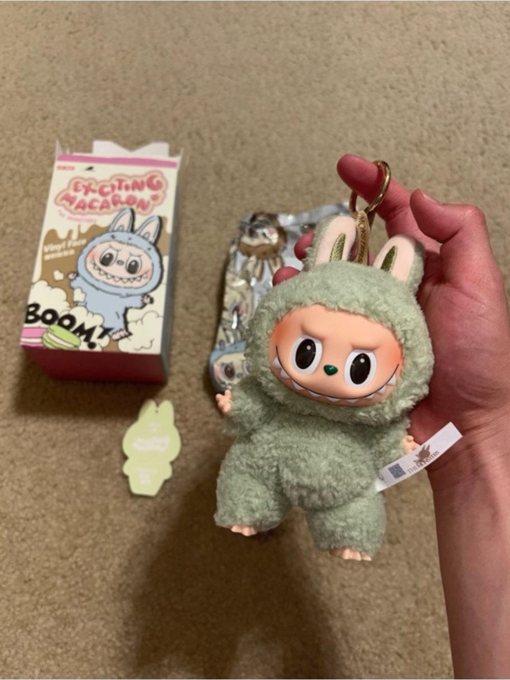 AUTHENTIC POP MART Labubu The Monsters Exciting Macaron Vinyl - Green Grape